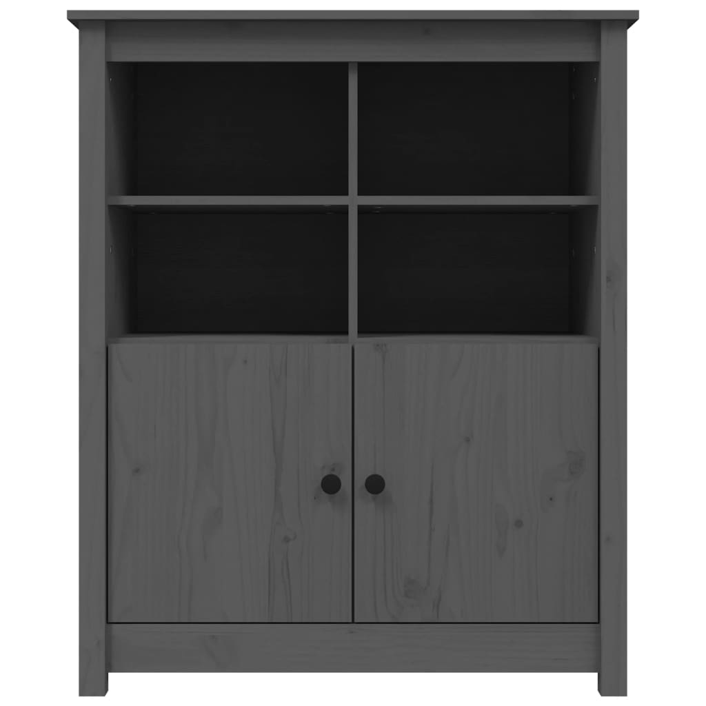 skænk 83x41,5x100 cm massivt fyrretræ grå
