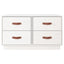 sofabord 80x80x45 cm massivt fyrretræ hvid
