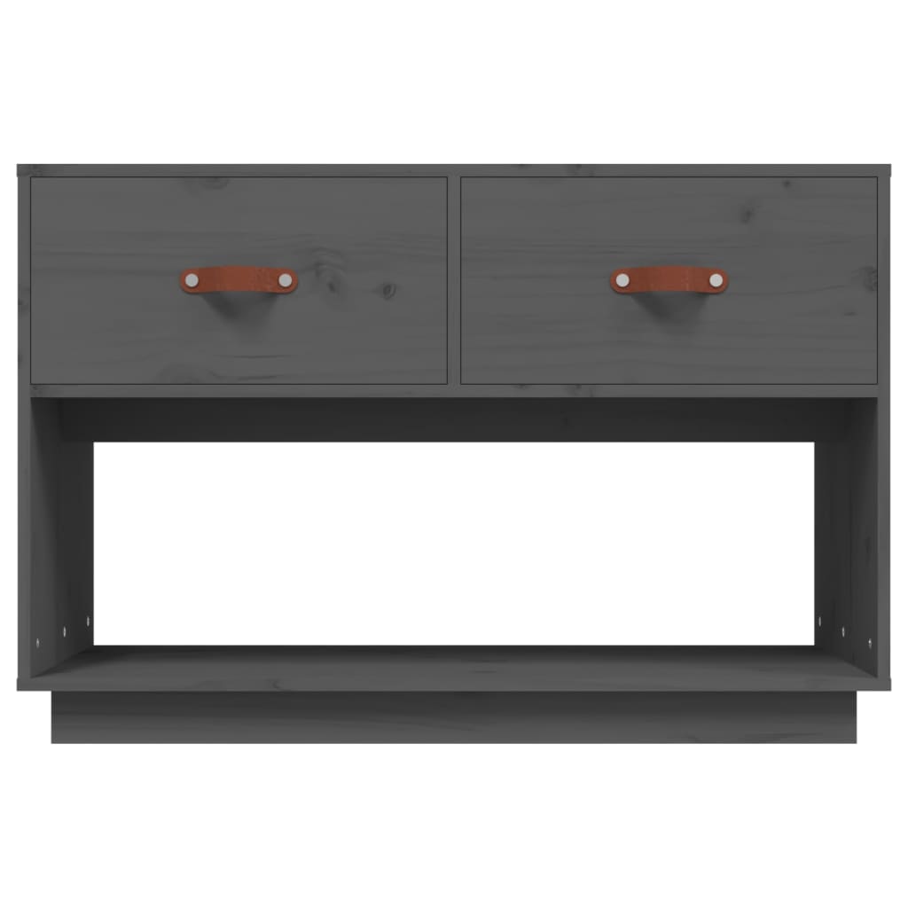 tv-bord 90x40x60 cm massivt fyrretræ grå