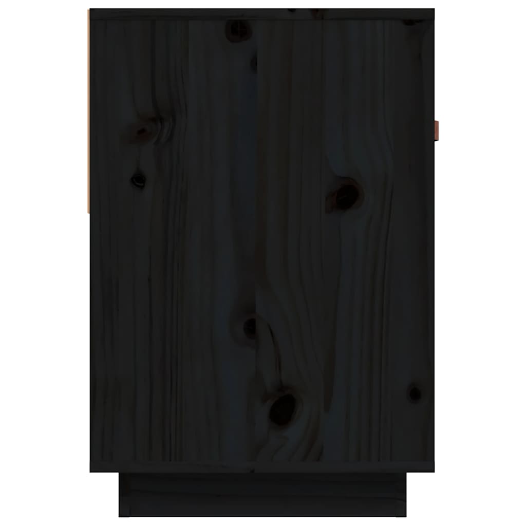 tv-bord 90x40x60 cm massivt fyrretræ sort