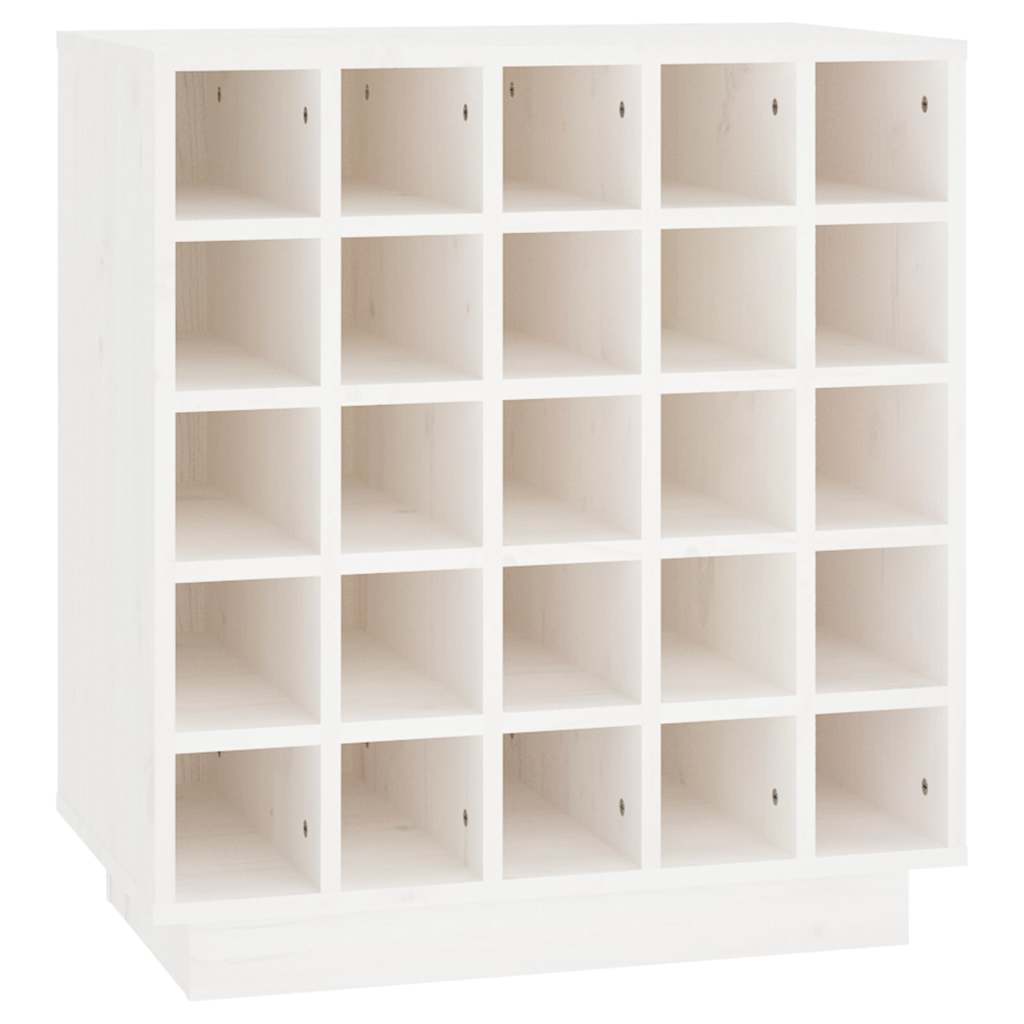 Vinskab 55,5x34x61 cm massivt fyrretræ hvid
