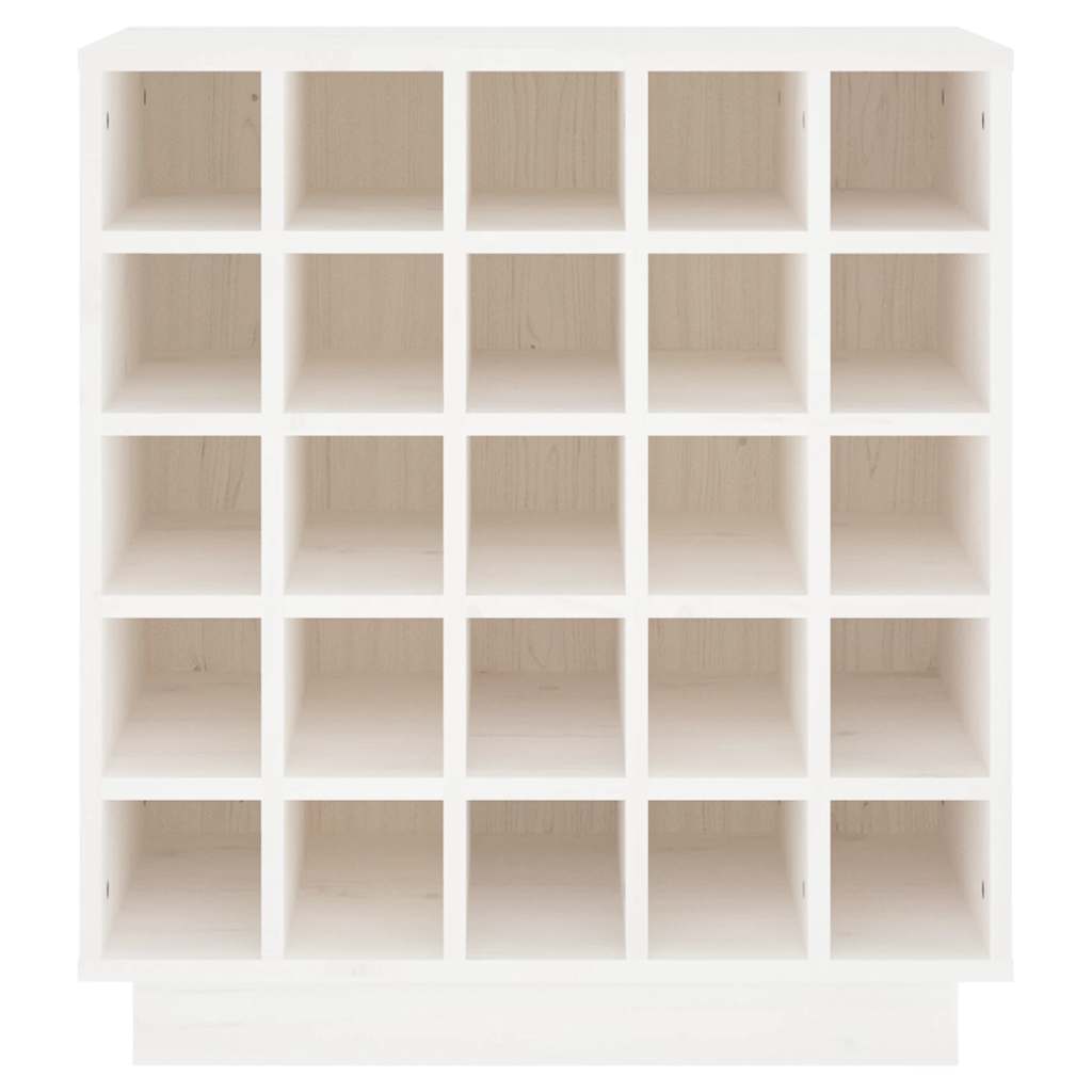 Vinskab 55,5x34x61 cm massivt fyrretræ hvid