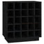 Vinskab 55,5x34x61 cm massivt fyrretræ sort