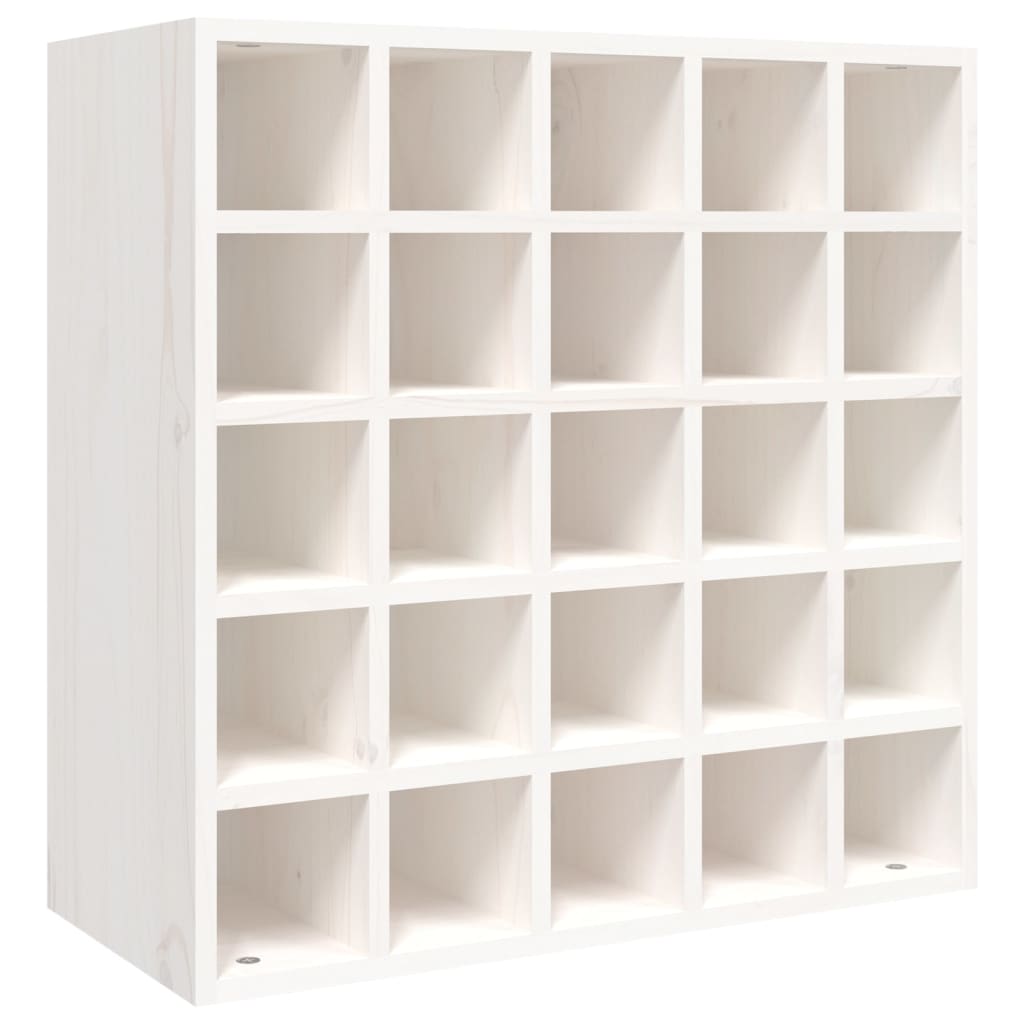 vinskab hvid 56x25x56 cm massivt træ fyrretræ