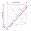 vinreol 62x25x62 cm massivt fyrretræ hvid