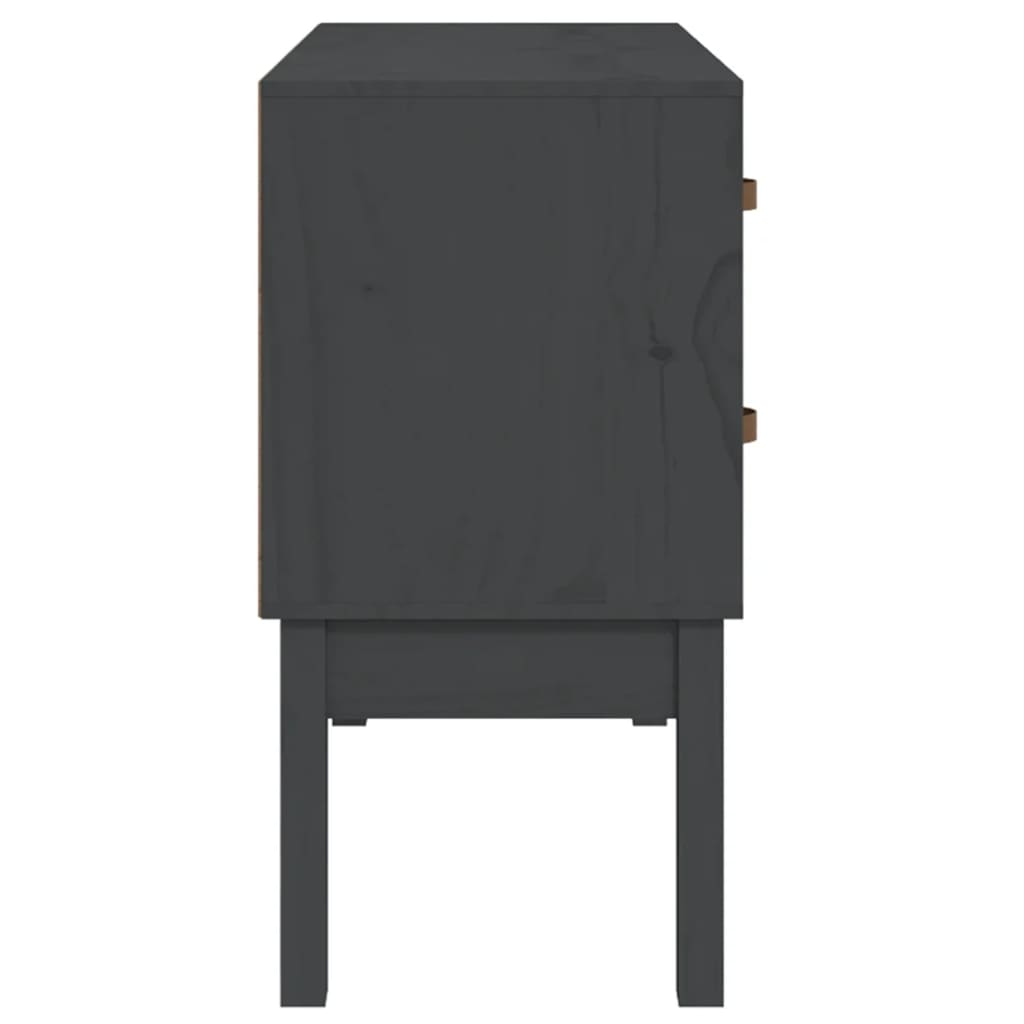 konsolskab 90x40x78 cm massivt fyrretræ grå