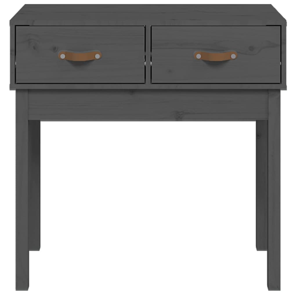 konsolbord 76,5x40x75 cm massivt fyrretræ grå