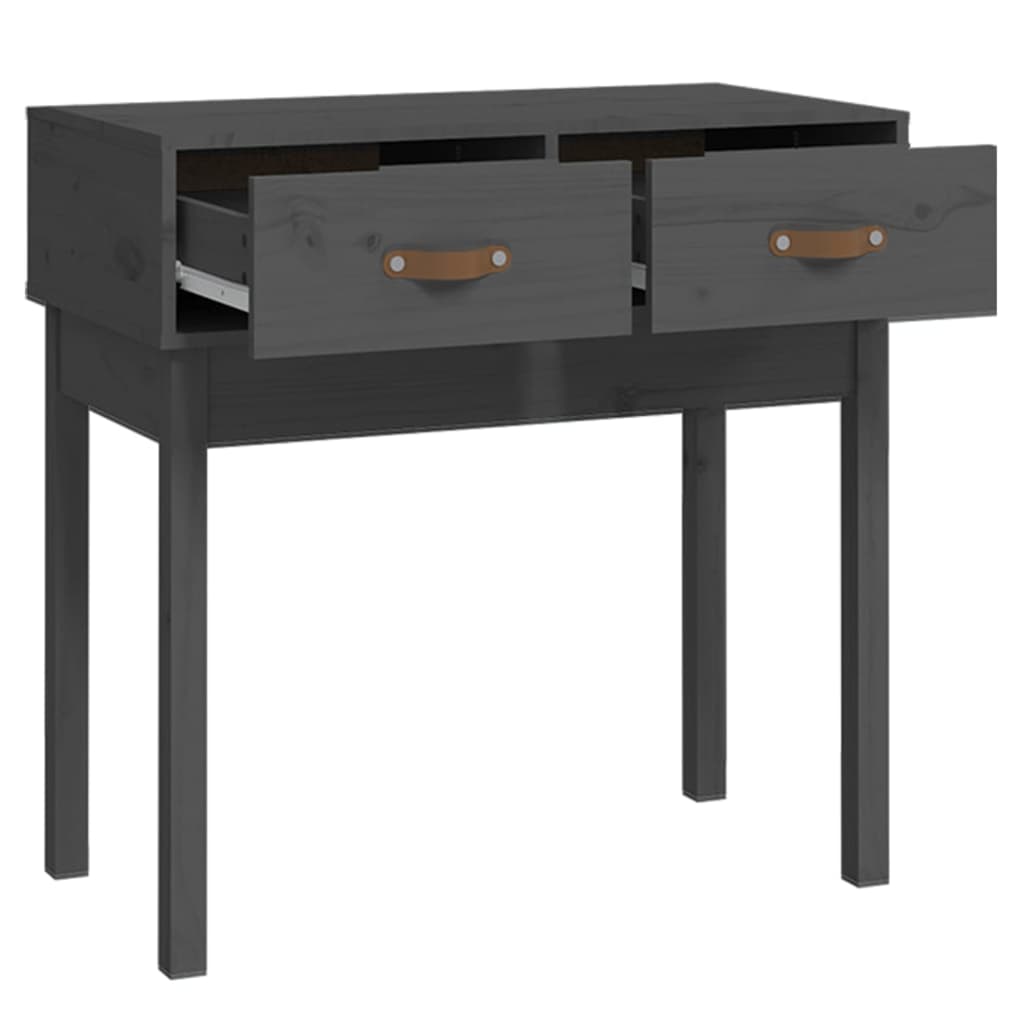konsolbord 76,5x40x75 cm massivt fyrretræ grå