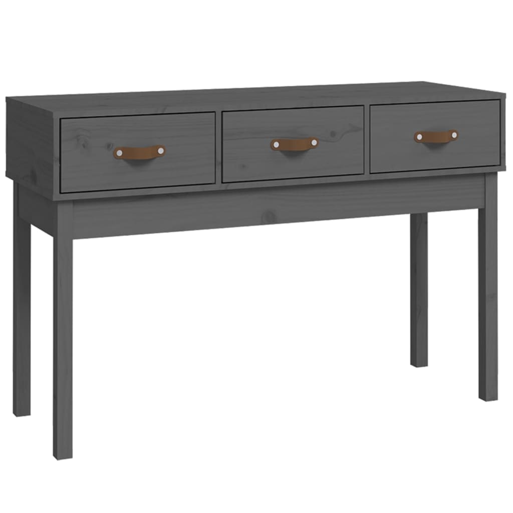 konsolbord 114x40x75 cm massivt fyrretræ grå
