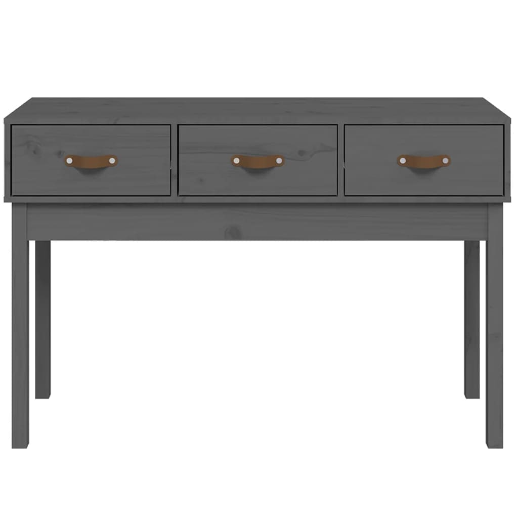 konsolbord 114x40x75 cm massivt fyrretræ grå