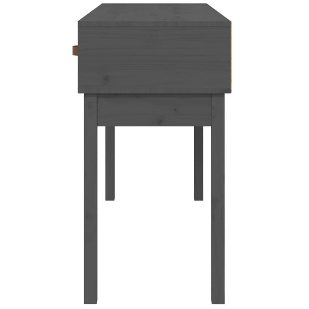 konsolbord 114x40x75 cm massivt fyrretræ grå