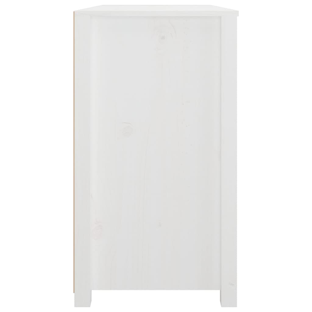kommode 100x40x72 cm massivt fyrretræ hvid