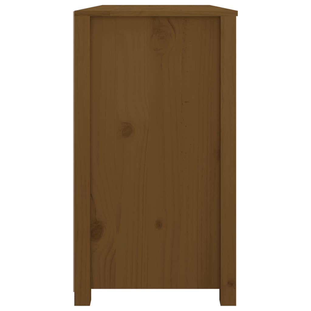kommode 100x40x72 cm massivt fyrretræ gyldenbrun