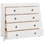 kommode 100x40x90 cm massivt fyrretræ hvid