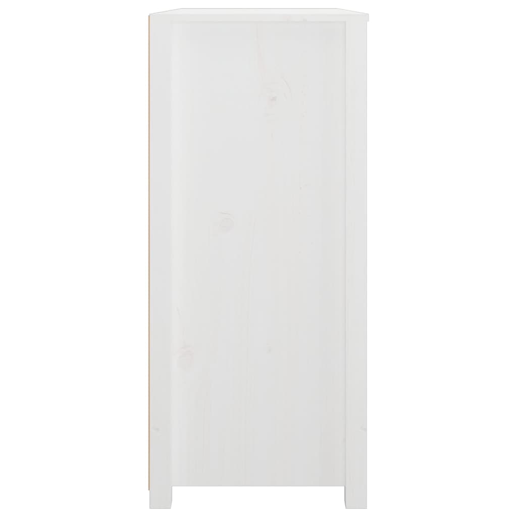 kommode 100x40x90 cm massivt fyrretræ hvid