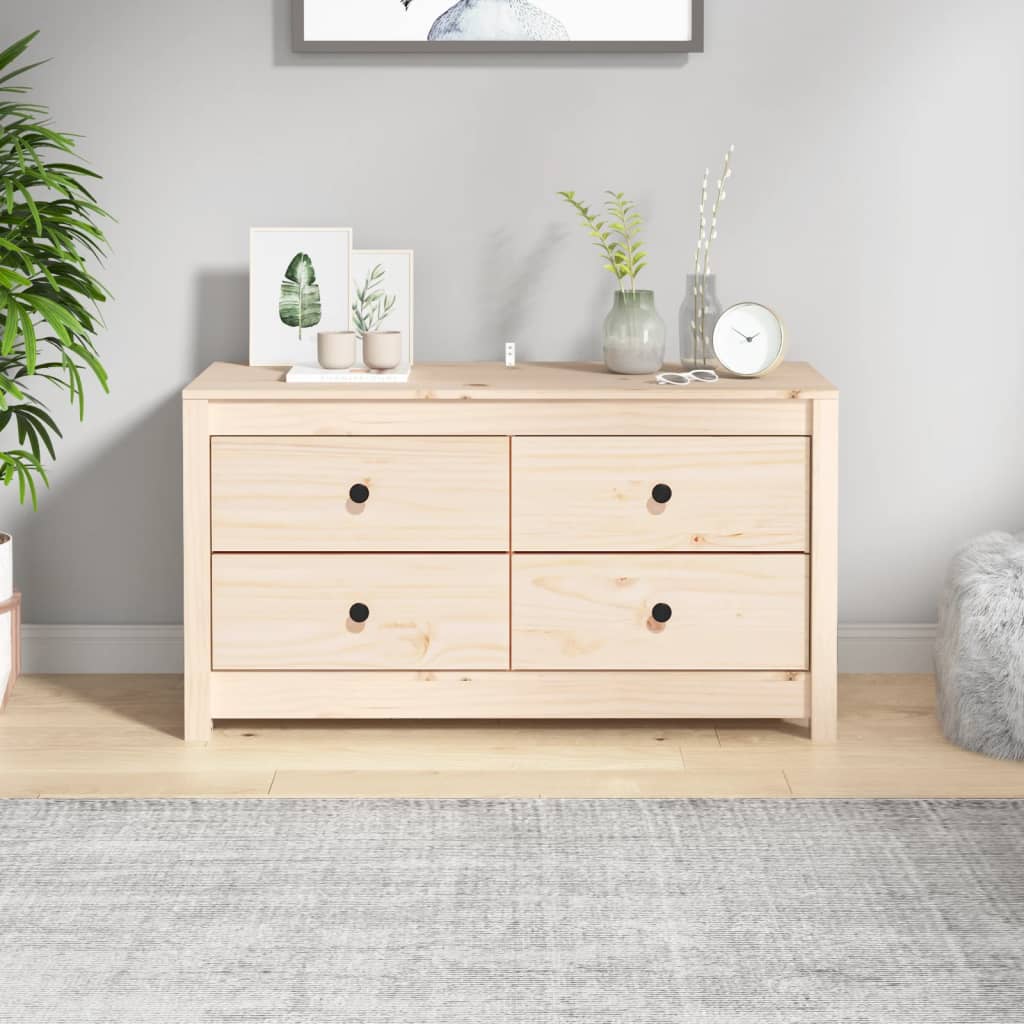 kommode 100x40x54 cm massivt fyrretræ