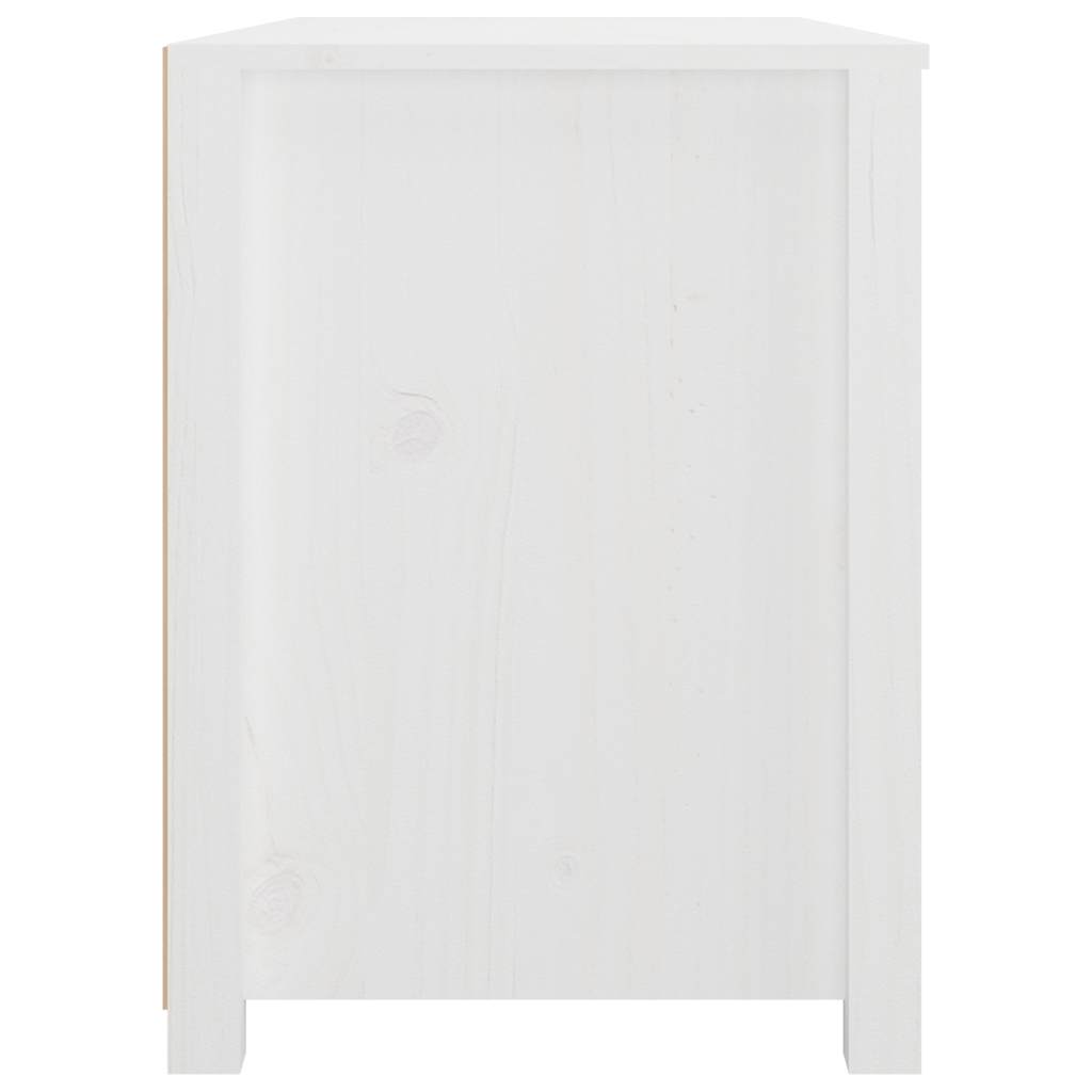 kommode 100x40x54 cm massivt fyrretræ hvid
