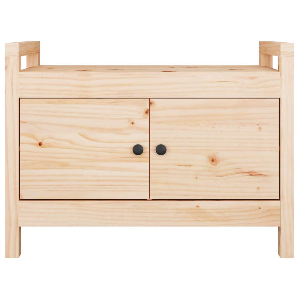 entrébænk 80x40x60 cm massivt fyrretræ