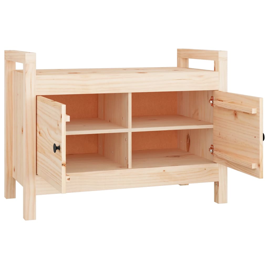 entrébænk 80x40x60 cm massivt fyrretræ
