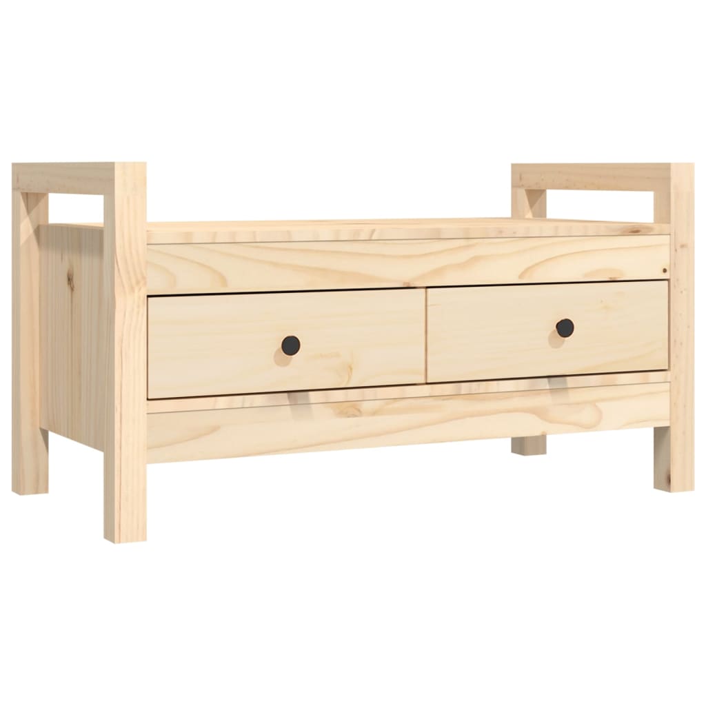 entrébænk 80x40x43 cm massivt fyrretræ