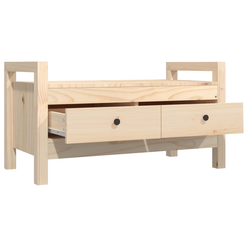 entrébænk 80x40x43 cm massivt fyrretræ