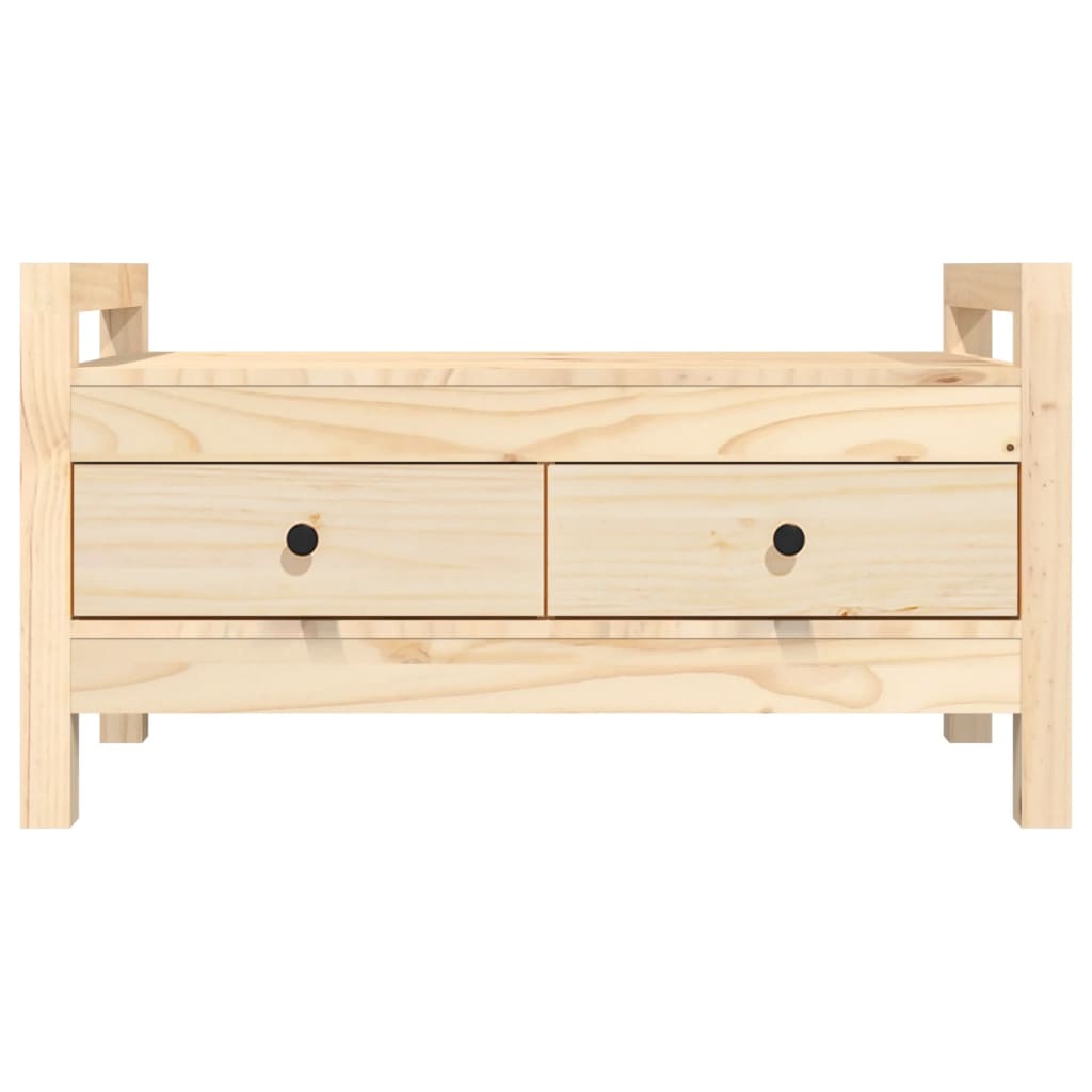 entrébænk 80x40x43 cm massivt fyrretræ