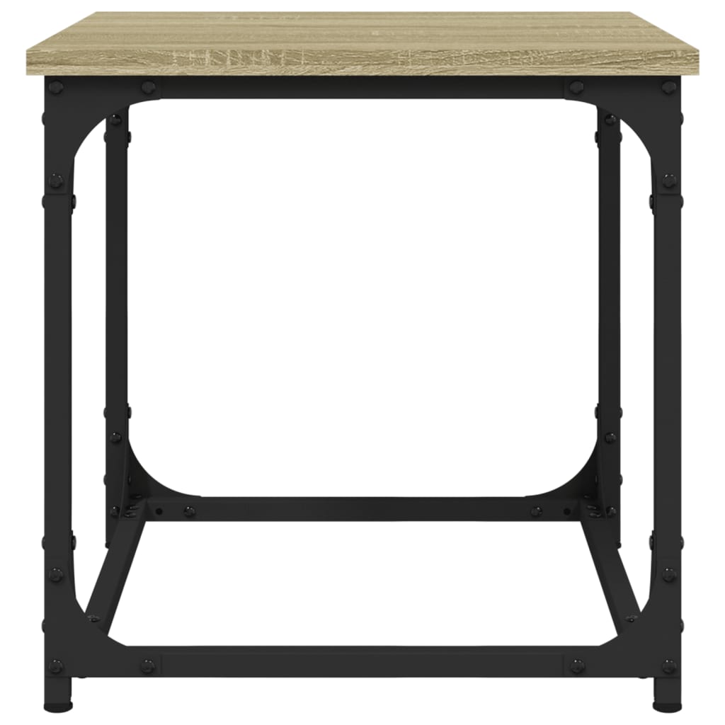 sidebord 40x40x40 cm konstrueret træ sonoma-eg