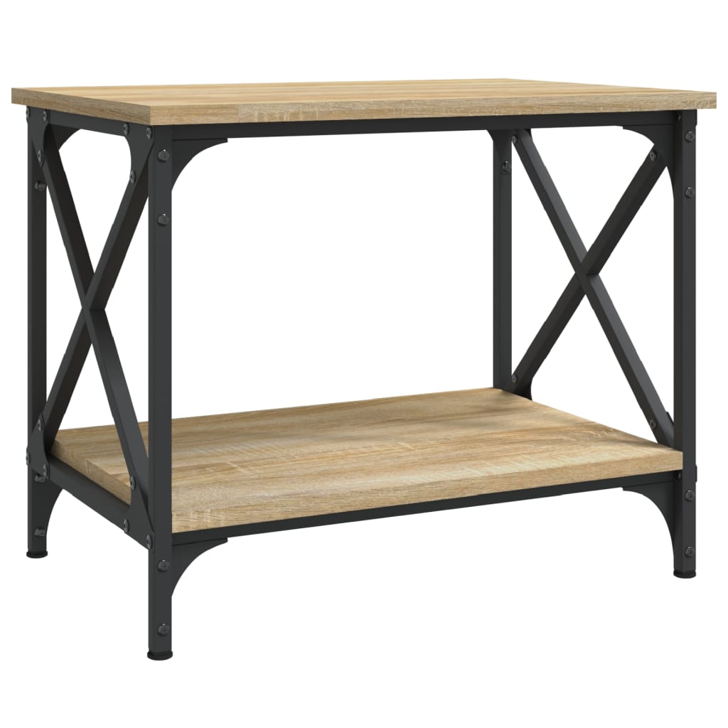 sidebord 55x38x45 cm konstrueret træ sonoma-eg