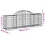 buede gabionkurve 40 stk. 200x30x60/80 cm galvaniseret jern