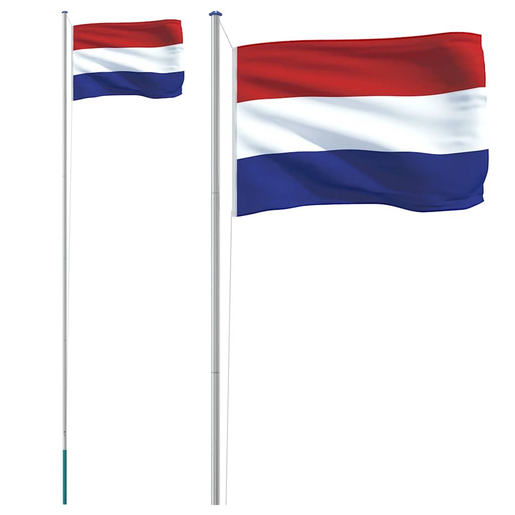 Holland flag og flagstang 6,08 m aluminium