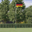 Tyskland flag og flagstang 6,08 m aluminium