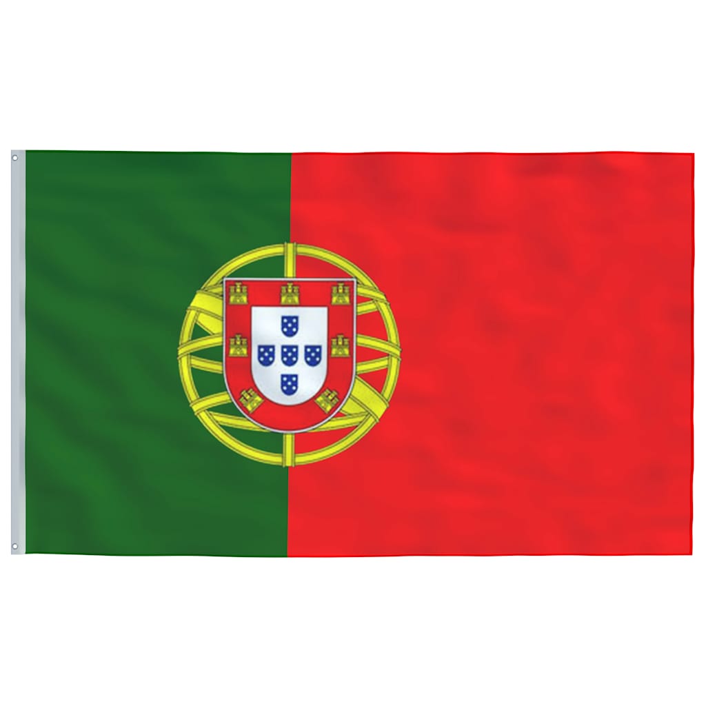 Portugal flag og flagstang 6,08 m aluminium
