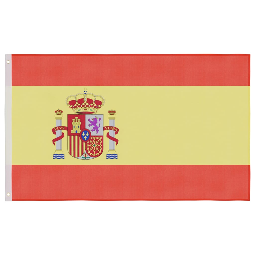 Spanien flag og flagstang 6,08 m aluminium