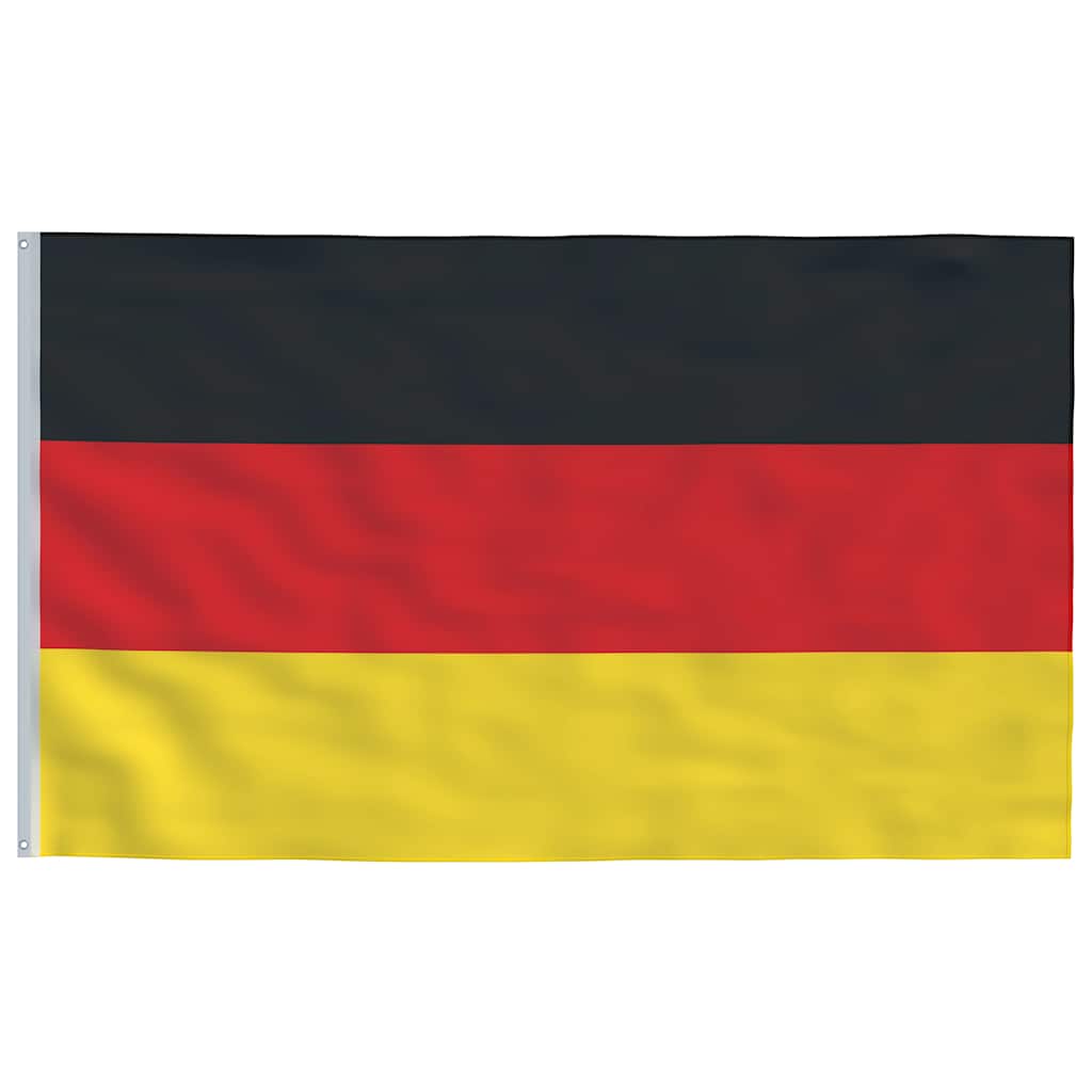 Tyskland flag og flagstang 5,5 m aluminium