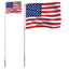 USA flag og flagstang 5,5 m aluminium