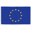 Europaflag og flagstang 5,5 m aluminium