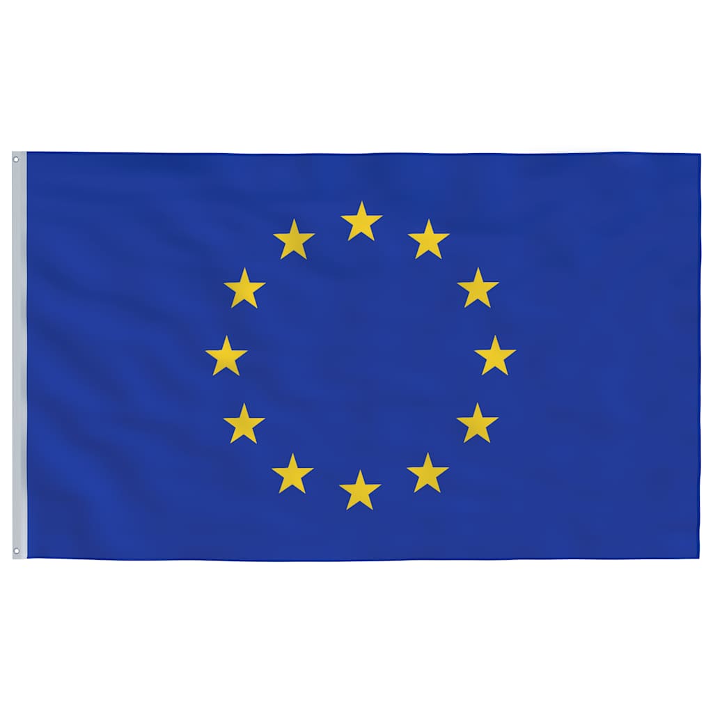 Europaflag og flagstang 5,5 m aluminium