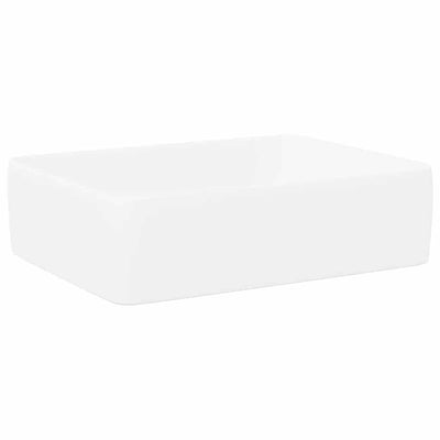 håndvask 48x37x13 cm keramik rektangel hvid
