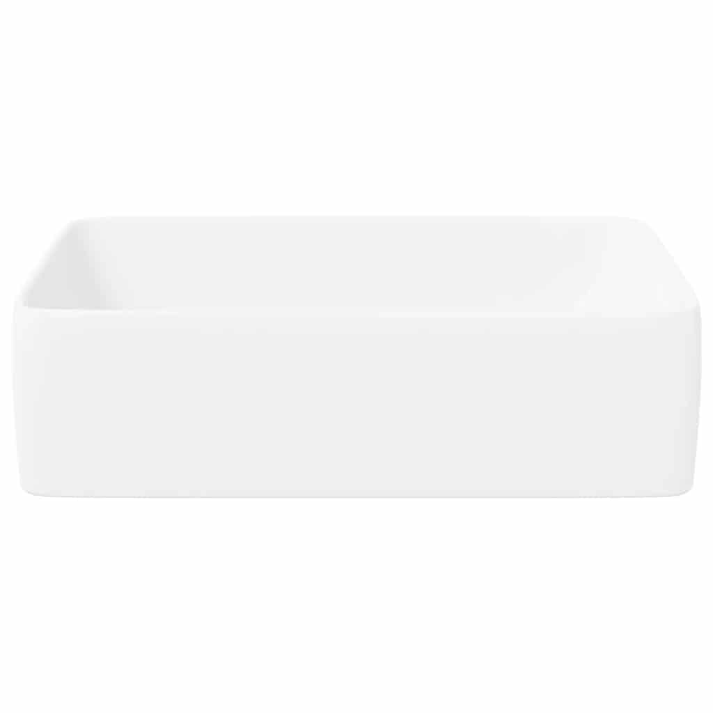 håndvask 48x37x13 cm keramik rektangel hvid