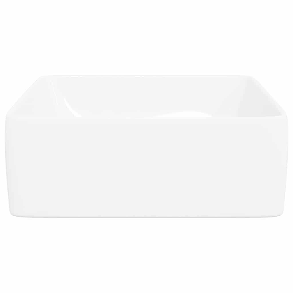 håndvask 48x37x13 cm keramik rektangel hvid