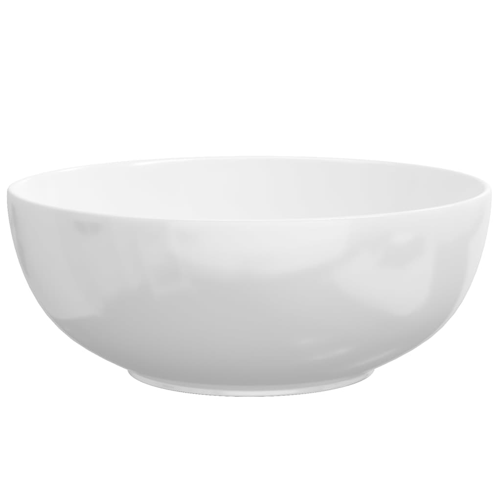 håndvask 44x17 cm keramik rund hvid