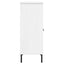 bogskab med metalben OSLO 90x35x90,5 cm massivt træ hvid