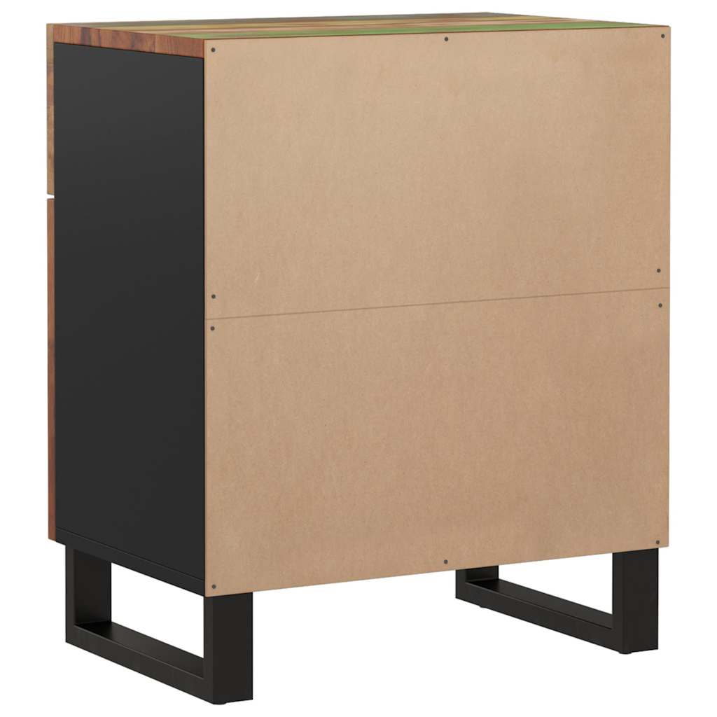 sengebord 50x33x60 cm massivt genbrugstræ og konstrueret træ
