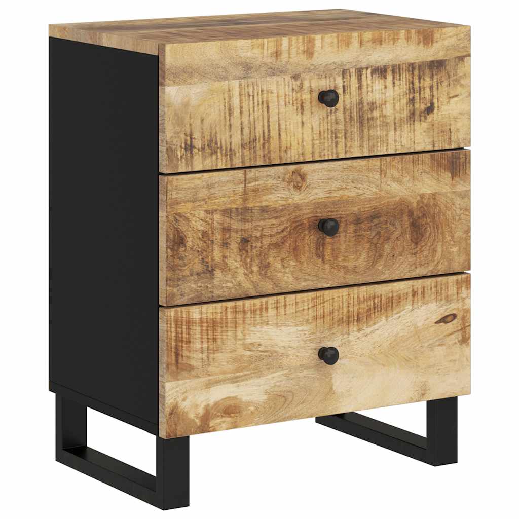 sengebord 50x33x62 cm massivt mangotræ og konstrueret træ