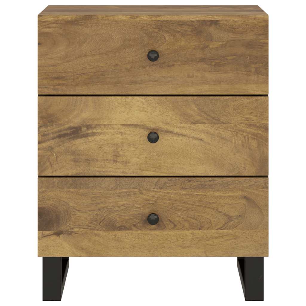 sengebord 50x33x62 cm massivt mangotræ og konstrueret træ