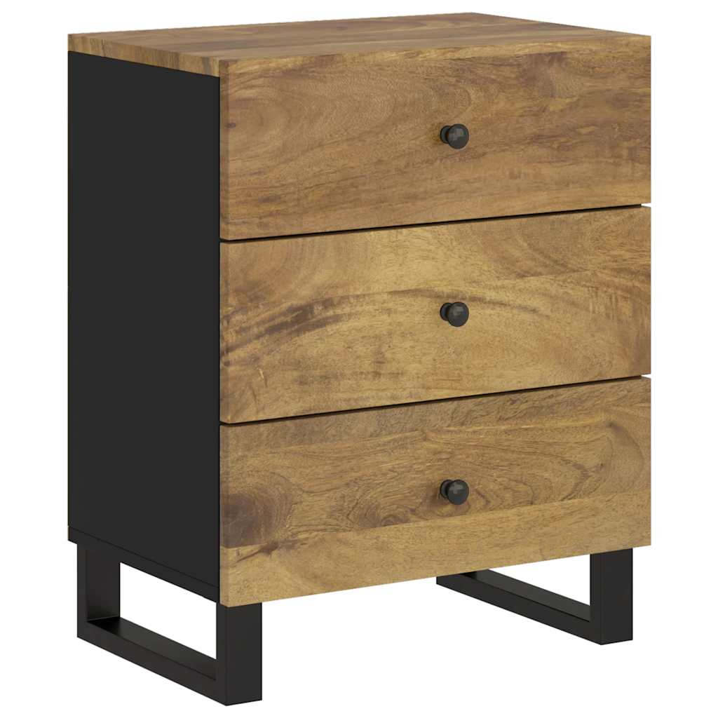 sengebord 50x33x62 cm massivt mangotræ og konstrueret træ