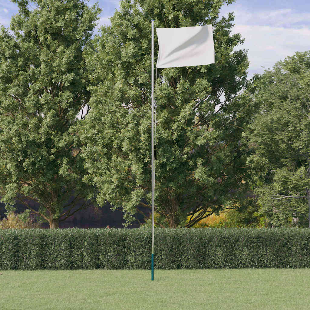 sektionsinddelt flagstang 6,08 m aluminium sølvfarvet