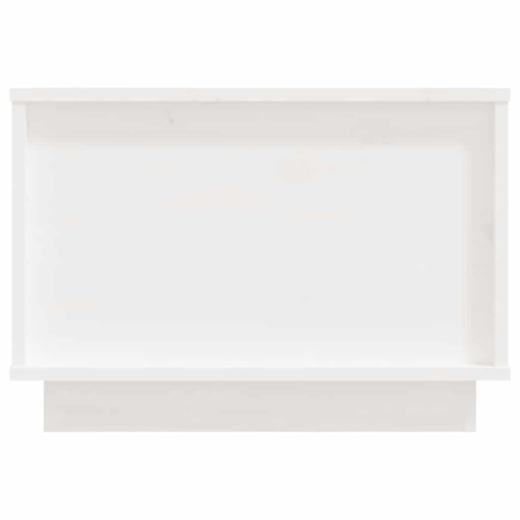 sofabord 40x50x35 cm massivt fyrretræ hvid