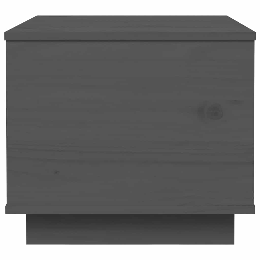 sofabord 40x50x35 cm massivt fyrretræ grå