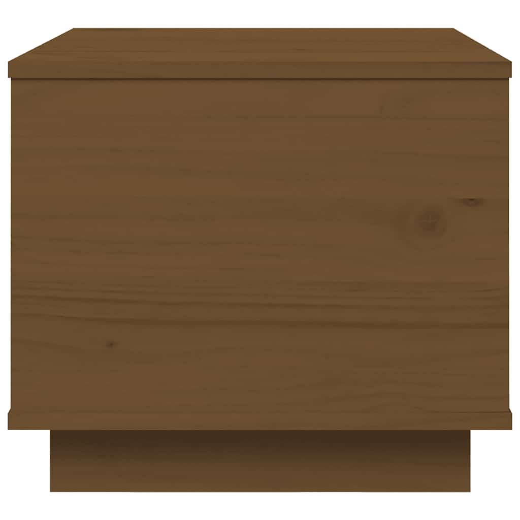 sofabord 40x50x35 cm massivt fyrretræ gyldenbrun